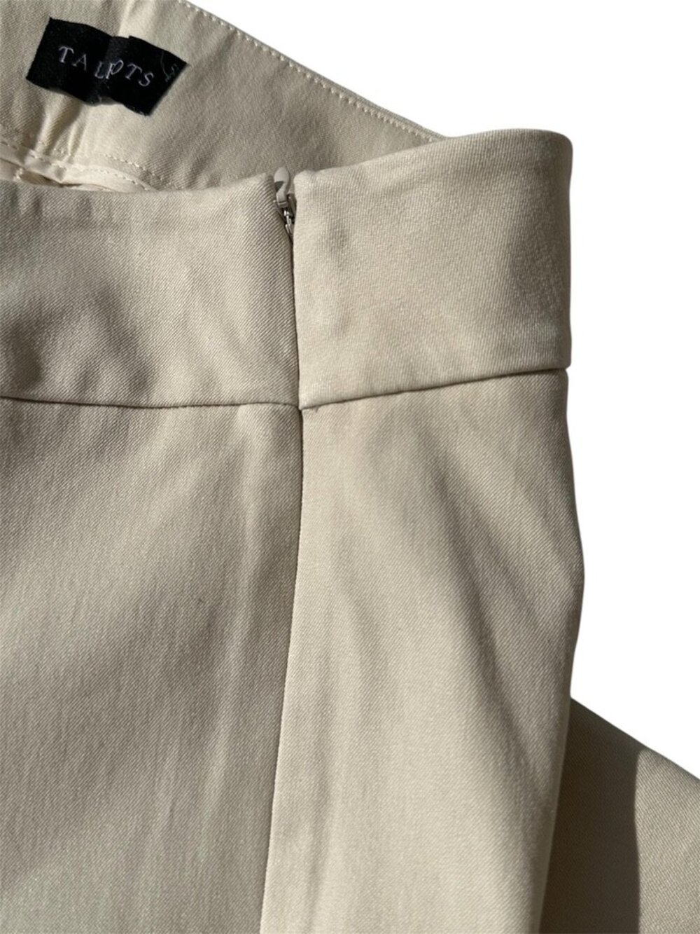 Talbots Buff Beige Chatham Ankle Pants 6 Side Zip Bi-Stretch Slim Trouser - Picture 7 of 11